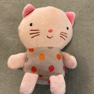 Cute pink polka dot kitten doll
